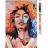 Девушка афро арт 100х150 Раскраска картина по номерам на холсте