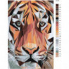 Геометрический тигр 80х120 Раскраска картина по номерам на холсте