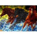 Бегущие лошади Набор для вышивки бисером FeDi