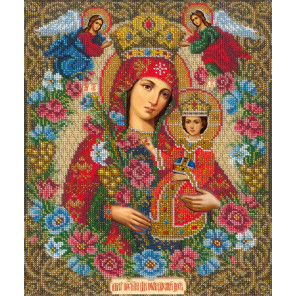  Богородица Неувядаемый цвет Набор для частичной вышивки бисером Русская искусница 507