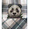 Пример вышитой работы Веселая панда Набор для вышивания МП Студия В-241
