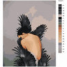 Девушка с темными крыльями 80х100 Раскраска картина по номерам на холсте
