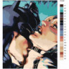 Страсть бэтмена и женщины кошки 80х100 Раскраска картина по номерам на холсте