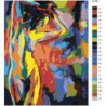 Фигура красочной обнаженной девушки Раскраска картина по номерам на холсте