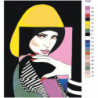 Портрет девушки абстракция 100х125 Раскраска картина по номерам на холсте