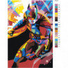 Красочный бэтмен Раскраска картина по номерам на холсте