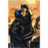 Женщина-кошка и бэтмен Объятия 100х150 Раскраска картина по номерам на холсте