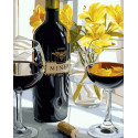 Вино и лилии Раскраска картина по номерам на холсте
