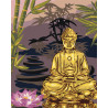  Золотой будда Раскраска картина по номерам на холсте с металлическими красками AAAA-RS057-100x125