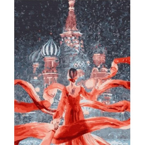  Красная Москва Раскраска картина по номерам на холсте MCA761