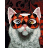  Кошачий маскарад Раскраска картина по номерам на холсте MCA1083