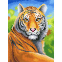 Царственный тигр Канва с рисунком для вышивки МП Студия