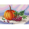 Пример вышитой работы Осенние дары Канва с рисунком для вышивки МП Студия СК-082