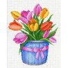  Тюльпаны Канва с рисунком для вышивки МП Студия СК-091