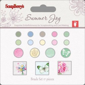 Летняя радость 1 Набор декоративных брадсов Scrapberry's