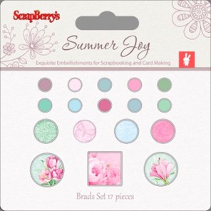 Летняя радость 3 Набор декоративных брадсов Scrapberry's