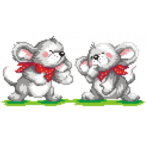  Два мышонка Набор для вышивания МП Студия КН-411