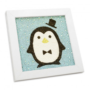  Пингвинчик Алмазная мозаика вышивка в деревянной рамке Mazari M-10433