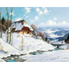  Зима в горах Раскраска картина по номерам на холсте Molly KH0964