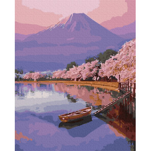 Внешний вид коробки Озеро в Японии Раскраска картина по номерам на холсте Molly KH0975
