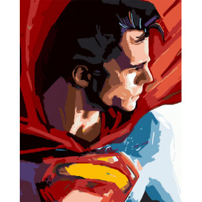  Супермэн Раскраска картина по номерам на холсте ZX 20361