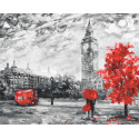 Серый Лондон Раскраска картина по номерам на холсте