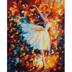  Балерина в красках Раскраска картина по номерам на холсте ZX 22901