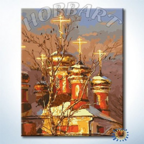  Золотые купола Раскраска картина по номерам на холсте Hobbart DZ4050025-LITE
