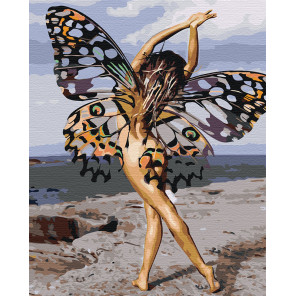  Девушка-бабочка Раскраска картина по номерам на холсте AAAA-RS068-80x100
