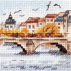  Осень в городе. Чайки над мостом Набор для вышивания Алиса 0-216