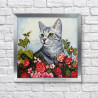  Кот в саду Алмазная мозаика вышивка Гранни AG2499