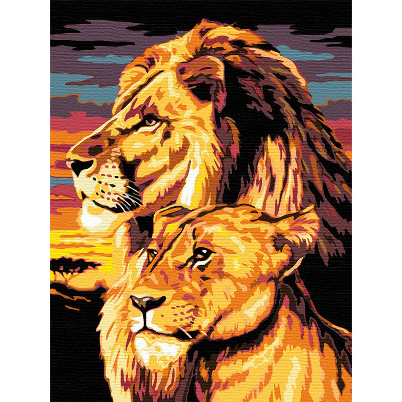 Paintboy / Картина по номерам «Лев и львица»