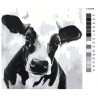Черно-белая бурёнка 100х100 см Раскраска картина по номерам на холсте
