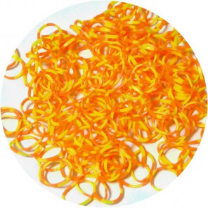 Яркие желто-оранжевые 300шт Резиночки для плетения Color Kit