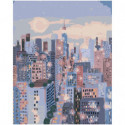 Небоскребы городской пейзаж 100х125 Раскраска картина по номерам на холсте