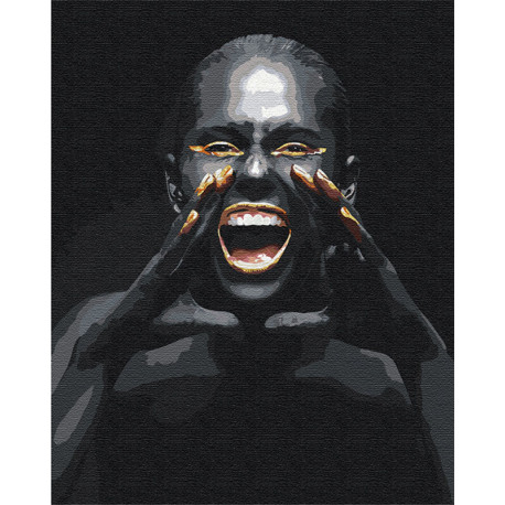  Крик / Африканка 100х125 см Раскраска картина по номерам на холсте с металлической краской AAAA-RS080-100x125