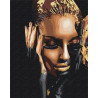  Стильная девушка / Африканка 100х125 см Раскраска картина по номерам на холсте с металлической краской AAAA-RS081-100x125
