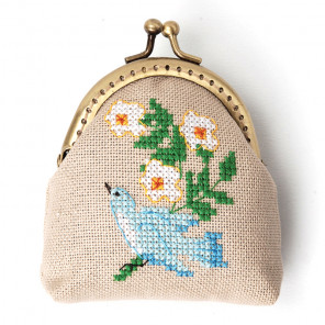  Синяя птица счастья Набор для вышивания кошелька XIU Crafts 2860406