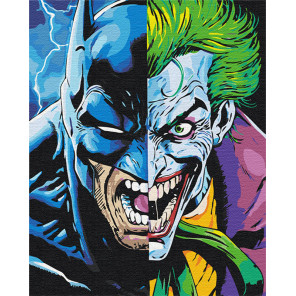  Бэтман и Джокер 80х100 см Раскраска картина по номерам на холсте с неоновыми красками AAAA-RS083-80x100