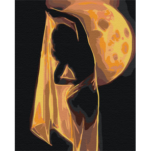  Девушка и луна / Танец 100х125 см Раскраска картина по номерам на холсте AAAA-RS086-100x125