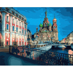  Храм Спаса на крови. Санкт-Петербург Раскраска картина по номерам на холсте GX29377