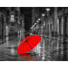  Красный зонт Раскраска картина по номерам на холсте GX22094
