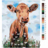 Корова с ромашками 100х125 Раскраска картина по номерам на холсте