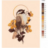 Цветок и птица 100х125 Раскраска картина по номерам на холсте
