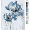 Голубой цветок абстракция 80х100 Раскраска картина по номерам на холсте
