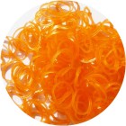 Оранжевые блестящие однотонные 300шт Резиночки для плетения