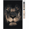 Лев в тени 80х120 Раскраска картина по номерам на холсте