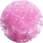 Розовые блестящие однотонные 300шт Резиночки для плетения