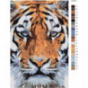 Морда тигра геометрика 100х150 Раскраска картина по номерам на холсте