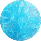 Голубые блестящие однотонные 300шт Резиночки для плетения